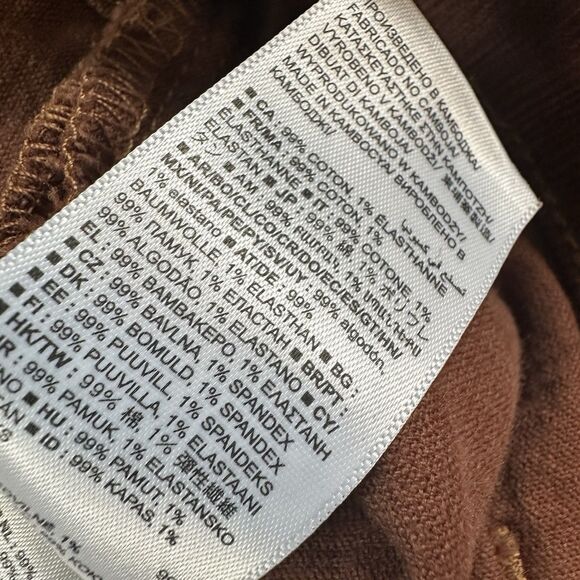 GAP Corduroy Flare Pants Brown 70s Style High Rise Size 27 Womens Retro Wide Leg - Picture 13 of 14